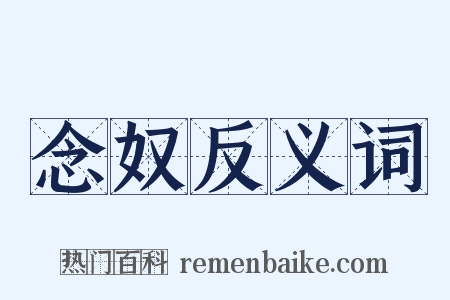 念奴反义词是什么意思的图片